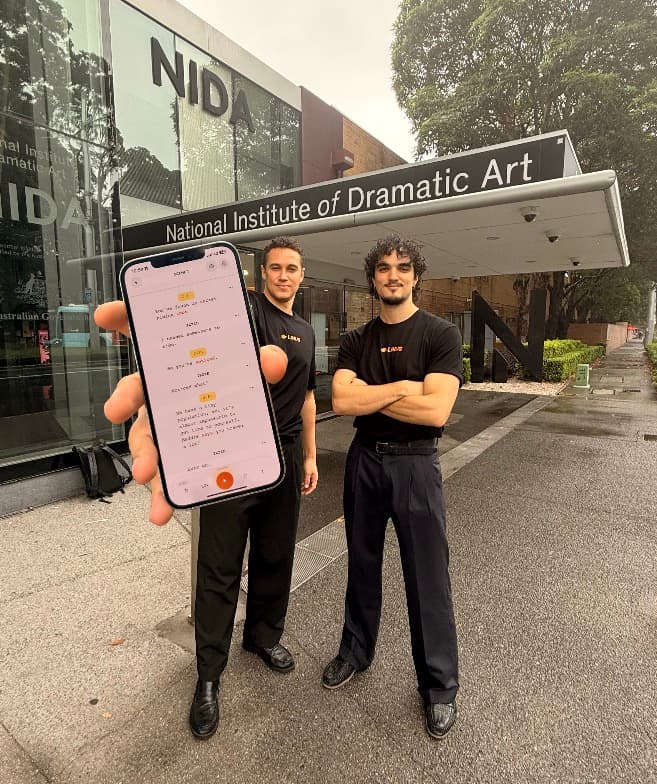 Alfred Kouris and Callan Colley at NIDA